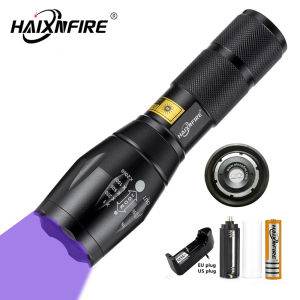 Haixnfire G700 LED UV Light Zoom Flashlight 365&395nm Torch Travel safety Cat Dog pet urine UV Detection lamp
