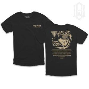 T-Shirt Pria Original Otomotif Bikers Classic Culture Triumph Gold Star black streetwear kaos motor Blandwire