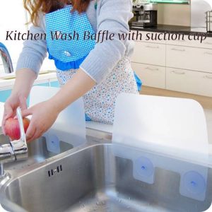 Kitchen Wash Sink with suction cup  Washing Baffle Prevent Water Splash