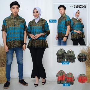 Femme Ols - SALE Kemeja Baju Batik Couple / Baju Pasangan / Kemeja Batik Pria / Kemeja Batik Wanita