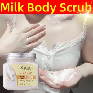 Body Scrub Susu Krim Putih Body Scrub Pencerah Pemutih Pelembab Eksfoliasi Pelembab Kulit Halus Krim Body Scrub Putih 300g