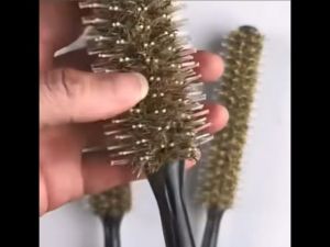 Premium Boar Bristle Roller Round Hair Brush Wooden Curling Comb Anti Static Salon Styling Tool