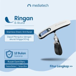Mediatech  Timbangan Koper premium Stainless Steel luggage scale LS -220 - 470014