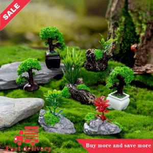 [COD]Flash Delivery Doll House Mini Simulated Green Plant Model DIY Dollhouse Home Garden Outdoor Scene Decor