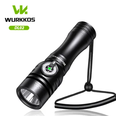 Wurkkos DL02 Scuba Dive LED Flashlight 6500K 3000 Lumens Beam Distance 496m Dive Light with Rotary Mag-tic Inductive Switch