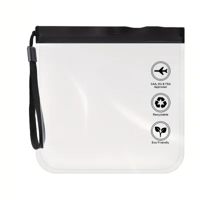 5Pcs Transparent Cosmetics Storage Bag / Leakproof & Waterproof Packaging Bags / Multipurpose Stationery Travel Bag