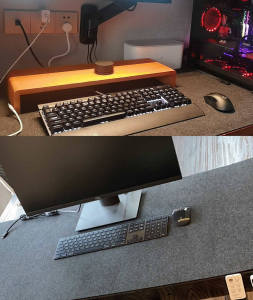 AK-01 Mousepad Bahan Wool Felt Deskmat Deskpad Exclusive Taruh Keyboard Laptop Mouse Jadikan MousePad