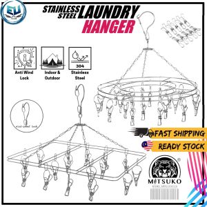 STRONG Clips Rack Socks stainless steel hanger multi-clip windproof dryer hanger / Ampaian 20 Klip Penyepit