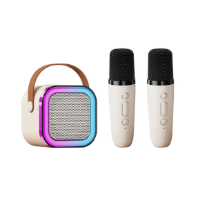 Speaker Bluetooth K12 With 2 Microphone Karaoke Wireless Mini Desaign Portable RGB Multicolor AH102