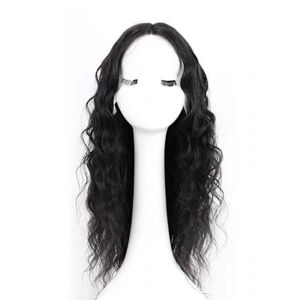 Long Curly Wig No Bangs for Women Fashion Korean Natural Full Head Wig Wool Roll Dark Brown Gray Wig