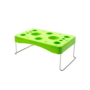 FDO0009 Foldable Icing Bag Holder Multi Holes Stainless Steel Feet Decorating Tip Bags Shelf Easy To Clean Removable Piping Bag Placement Stand Kitchen