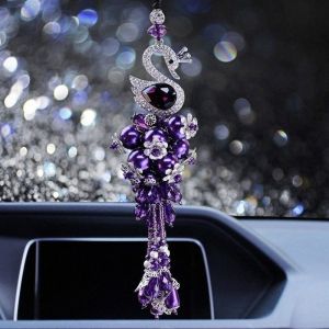 Car Swan Crystal Pendant | Gantungan Depan Hiasan Pajangan Bunga Spion Tengah Mobil
