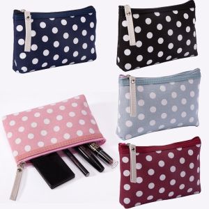 CHLOCH Canvas Dot Makeup Bag Skincare Storage Portable Cosmetic Bag Small Fresh Simple Wash Bag Daily Storage