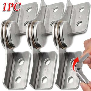 DOOUR Thép không gỉ Bản lề giảm chấn đồ nội thất Gấp lại Có thể điều chỉnh Bản lề hỗ trợ định vị trục Bền bỉ Hình chữ L Bản lề lò xo cho ngăn tủ