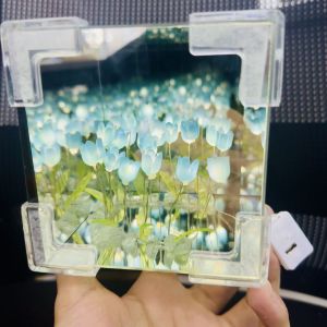 Thunlit Tulips Mirror Lamp DIY Handmade DIY Magic Cub 21-flower Tulip Night Lamp Flower Lamp Tulip Gift For Girlfriend Christmas