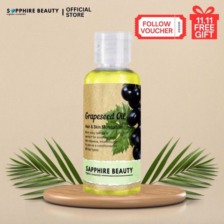 Sapphire Beauty High Quality Premium Organic Grapeseed Oil Unscented