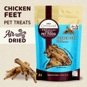 OMAKASE AIR DRIED Chicken Feet Dog & Cat Single Ingredient Dehydrated Pet Treats