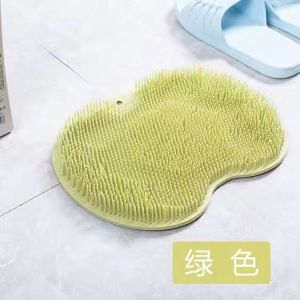 TLE New:Back & Foot Scrubber Lazy Wash Bath Silicone Mat Bath Massage Anti-slip Non Slip Feet Clean
