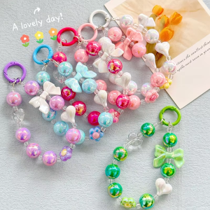 Mobile Phone Lanyard Hanging Neck Hanging Pendant Handmade Anti-lost Rope Removable Strap Crystal Beads