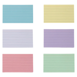 250Sheets Colored Note Paper Wide Lined Indexcard Study Cards Note 3x5Inch Ruled Notecards Office School Supplies