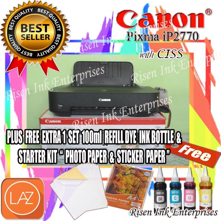 CANON PIXMA IP2770 INKJET PHOTO PRINTER Converted to CISS (Print Only