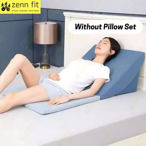 Anti-Reflux Extended Curve Wedge Pillow Rise Support Pad With Removeable Cover & Sleeping Pillow