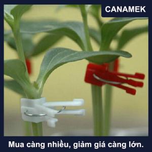 【CANAMEK】 100 cái nhựa ghép Clip vườn cây rau phẳng và tròn