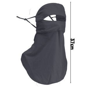 Ice Silk Sun Protection Neck Mask Hat with Hat Brim Summer Outdoor Cycling Riding Supplies Breathable Full Face Mask Ear Hanging Ice Silk Scarf