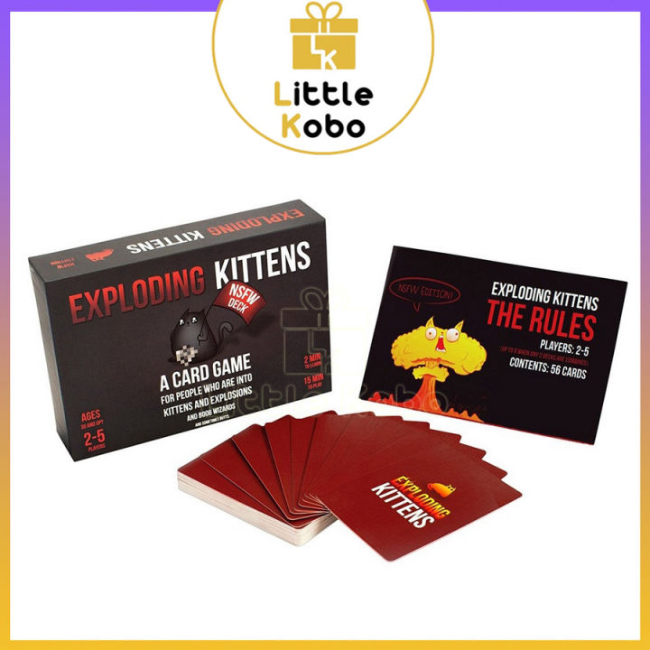[Hộp Cứng Đen 16+] Bài Mèo Nổ Việt Hóa Exploding Kittens Boardgame 154 Lá Chất Giấy Dày Chống Nước Board Game Trò Chơi