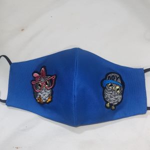 Masker Bordir Cantik - Masker Fashion Cantik - Masker Burung Hantu Bordir Cantik - Masker Kain Hias1