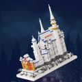 Compatible with LEGO Kiến trúc thế giới nhỏ Snowflake New Swan Stone Castle Mô hình ánh sáng LED Gạch kim cương Đồ chơi xây dựng cho trẻ em Không có hộp. 