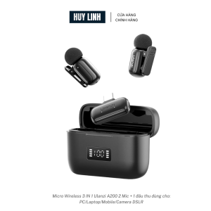 Micro mini không dây cài áo Ulanzi A200 Với khả năng thu 24 Bit chính hãng