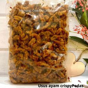 usus ayam crispy bumbu pedas 500 gram