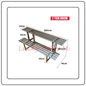【JJ HOME】Stainless Steel Plant Bench Hanging Rack Planter Stand Railing Indoor Outdoor
