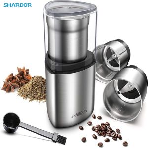 Máy xay hạt cà phê và gia vị đa năng thương hiệu Shardor CG715S - Công suất 200W - Chất liệu: Thép không gỉ 304 - Hàng Nhập Khẩu