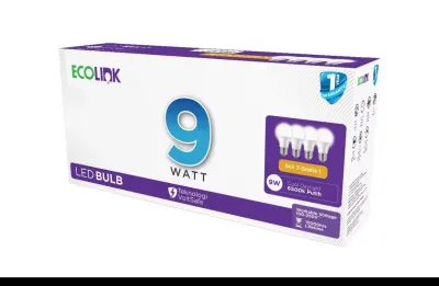 Lampu LED Ecolink 9 Watt Multipack Beli 3 Gratis 1 Putih
