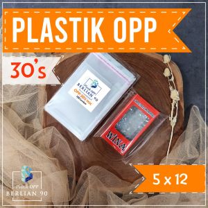 (100 Pcs)Plastik OPP Lem 5 x 12 cm 30S Micron - Plastik OPP Tebal untuk Jajanan dan Kue Basah Pasar