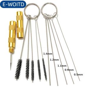E-WOITD 11 chiếc Bộ dụng cụ sửa chữa phun sơn phun sơn Bộ cọ kim thép không gỉ