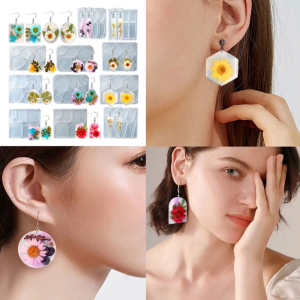 Earring Resin Mold Round Arch Diamonds Shape Silicone Mold Pendant Resin Casting Mold Bracelet Making Crafts