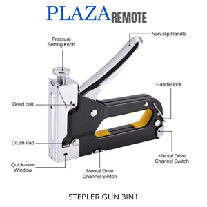 Stapler Gun 3 in 1 Staples  4 14  MM Tembok jok motor triplek kayu 3 in 1