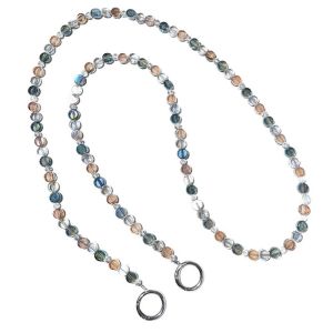 MINIFELE 262 Long Neck Phone Crossbody Strap Phone Accessories DIY Pendant Beaded Phone Chain Fashion Acrylic Beaded Mobile Phone Lanyard Strap for Women