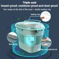 Folding Bucket Insect Proof Moisture Proof Sealed Rice Cylinder Large Insect-Proof Mildew Anti-Oxidation Storage Tank Organizer Pet Grain Storage Bucket Folding Rice Bucket Home Storage Rice Box. 