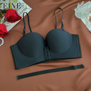 FINETOO 【Deliver 2-3 days】（Buy 1 Take 1）Push Up Bra Front Buckle Brallete For Women Soft Wireless Ladies seamless Lingerie