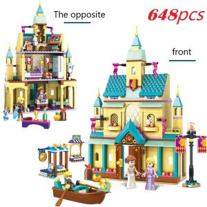 🚚ส่งภายใน24ชม🚚ปราสาท Arendelle แช่แข็งเข้ากันได้กับโมเดลอาคาร LEGO 1:1 (648 ชิ้น) การสร้างบล็อกประกอบของเล่นเพื่อการศึกษาคอลเลกชันของขวัญตกแต่ง