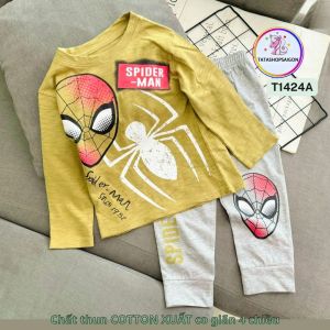 [HCM][11 đến 41kg] Bộ bé trai dài tay size đại chất cotton kiểu thể thao đẹp T142