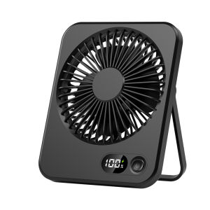 Outdoor Camping Portable Handheld Fan Digital Display USB Charging Wall-Mounted Dual-Purpose Ultra-Thin Mini Folding Desktop Fan