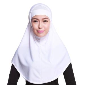 Phụ Nữ khăn quấn kiểu hồi GIÁO 2Pcs Hijab Hồi giáo Căng Đàn Hồi Cho Head Bìa màu trơn Cotton Underscarf Headscarf Cap Với T