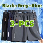 【Buy 1 get 2 】Dryfit Shorts with zipper pocket men ice silk shorts fast and furious shorts Plus Size sports shorts beach shorts for men