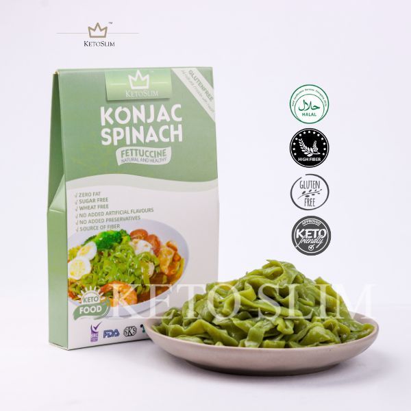 HALAL Low carb Low calories Konjac Spinach Fettuccine Meal Replacement