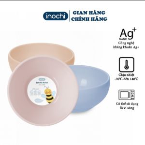Combo 5 chén nhựa PP nguyên sinh inochi Amori 415ml kháng khuẩn bát chén nhựa cao cấp inochi bát chén nhựa